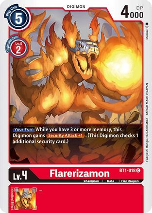 Flarerizamon (BT1-018) [Release Special Booster] - Deck Out Gaming