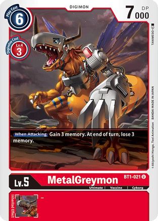 MetalGreymon - BT1-021 (BT1-021) [Release Special Booster] - Deck Out Gaming