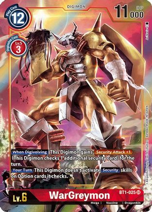 WarGreymon (Alternate Art) (BT1-025) [Release Special Booster] Foil - Deck Out Gaming