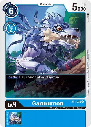 Garurumon - BT1-036 (BT1-036) [Release Special Booster] - Deck Out Gaming