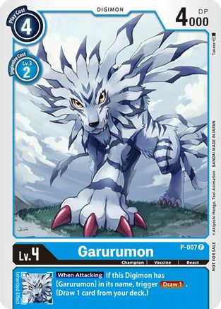 Garurumon - P-007 (P-007) [Digimon Promotion Cards] Foil - Deck Out Gaming