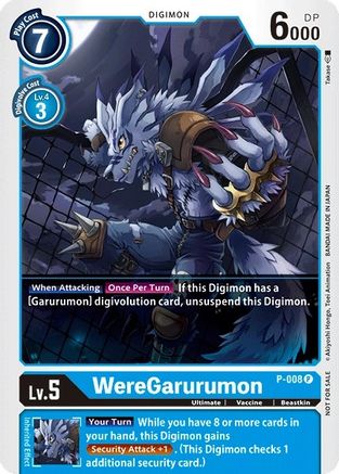 WereGarurumon - P-008 (P-008) [Digimon Promotion Cards] Foil - Deck Out Gaming