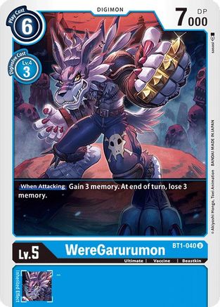 WereGarurumon - BT1-040 (BT1-040) [Release Special Booster] - Deck Out Gaming