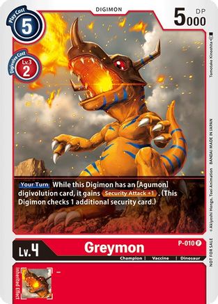 Greymon - P-010 (P-010) [Digimon Promotion Cards] Foil - Deck Out Gaming