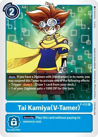 Tai Kamiya (V-Tamer) - P-012 (P-012) [Digimon Promotion Cards] Foil - Deck Out Gaming