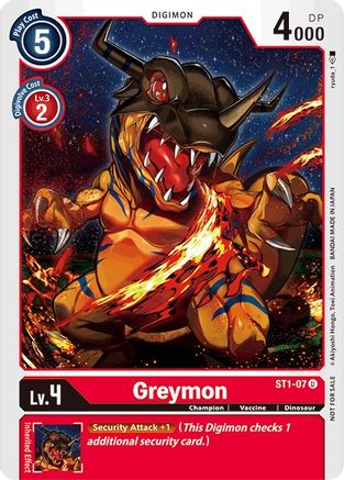 Greymon - ST1-07 (Tamer Party Promo) (ST1-07) [Starter Deck 01: Gaia Red] - Deck Out Gaming