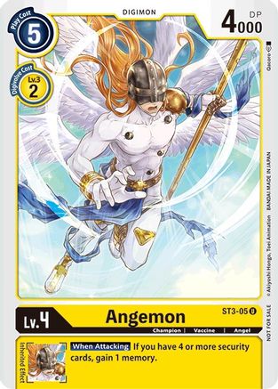 Angemon - ST3-05 (Tamer Party Promo) (ST3-05) [Starter Deck 03: Heaven's Yellow] - Deck Out Gaming