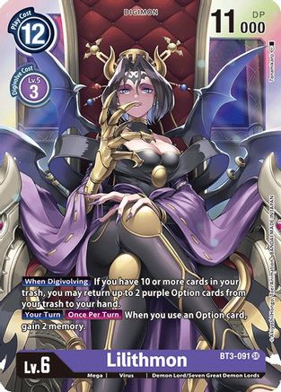 Lilithmon (BT3-091) [Release Special Booster] Foil - Deck Out Gaming