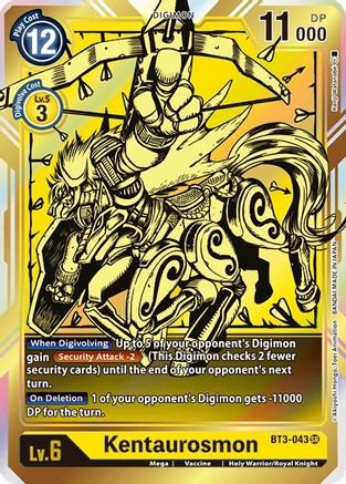 Kentaurosmon (Alternate Art) (BT3-043) [Release Special Booster] Foil - Deck Out Gaming