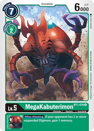 MegaKabuterimon (BT1-076) [Release Special Booster] - Deck Out Gaming