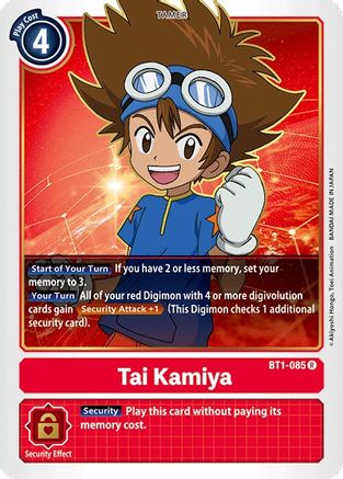 Tai Kamiya - BT1-085 (BT1-085) [Release Special Booster] - Deck Out Gaming