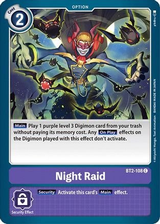 Night Raid (BT2-108) [Release Special Booster] - Deck Out Gaming