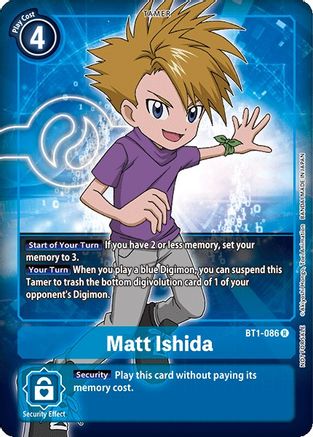 Matt Ishida - BT1-086 (Box Topper) (BT1-086) [Release Special Booster] Foil - Deck Out Gaming