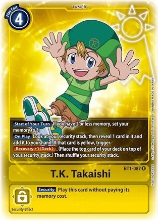 T.K. Takaishi (Box Topper) (BT1-087) [Release Special Booster] Foil - Deck Out Gaming