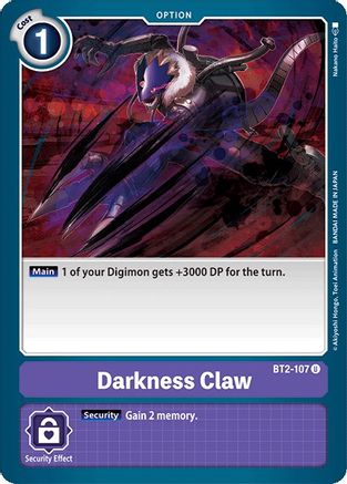 Darkness Claw (BT2-107) [Release Special Booster] - Deck Out Gaming