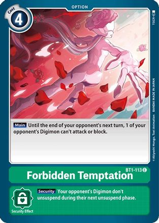 Forbidden Temptation (BT1-113) [Release Special Booster] - Deck Out Gaming