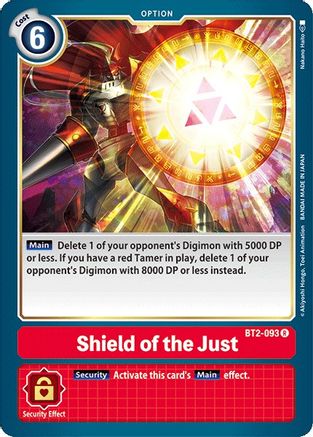 Shield of the Just (BT2-093) [Release Special Booster] - Deck Out Gaming