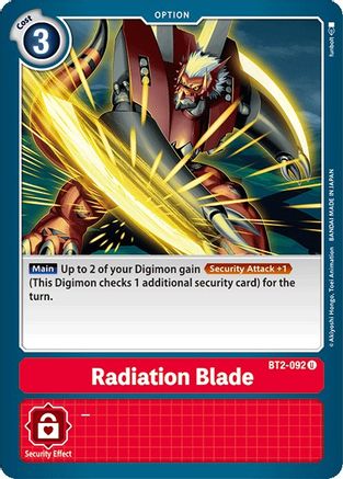 Radiation Blade (BT2-092) [Release Special Booster] - Deck Out Gaming