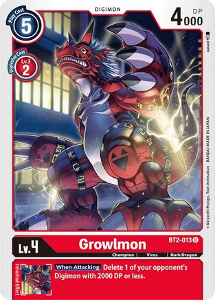 Growlmon (BT2-013) [Release Special Booster] - Deck Out Gaming