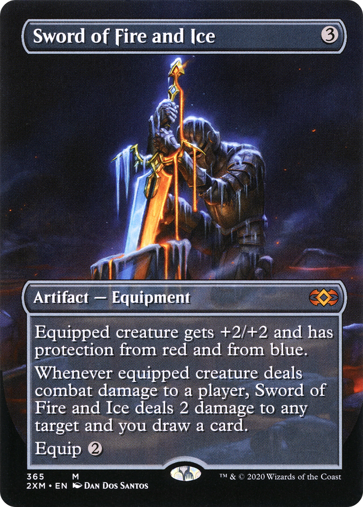 Sword of Fire and Ice (Borderless) (365) [Double Masters] foil - Deck Out Gaming