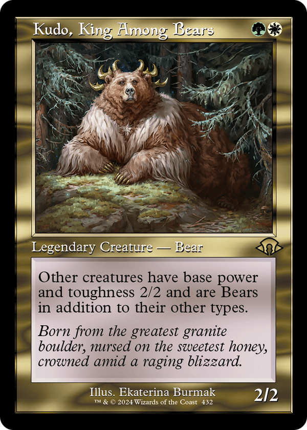 Kudo, King Among Bears (Retro Frame) (432) [Modern Horizons 3] foil - Deck Out Gaming