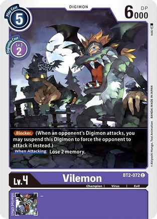 Vilemon (BT2-072) [Release Special Booster] - Deck Out Gaming