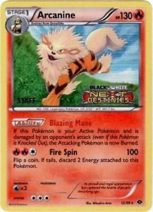 Arcanine - 12/99 (Prerelease) [Staff] (12) [Black and White Promos] Holofoil - Deck Out Gaming