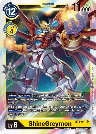 ShineGreymon (BT2-041) [Release Special Booster] Foil - Deck Out Gaming