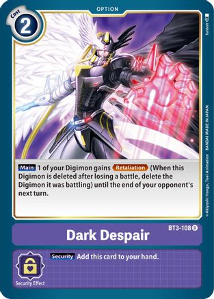 Dark Despair (BT3-108) [Release Special Booster] - Deck Out Gaming