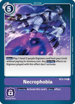 Necrophobia (BT3-110) [Release Special Booster] - Deck Out Gaming