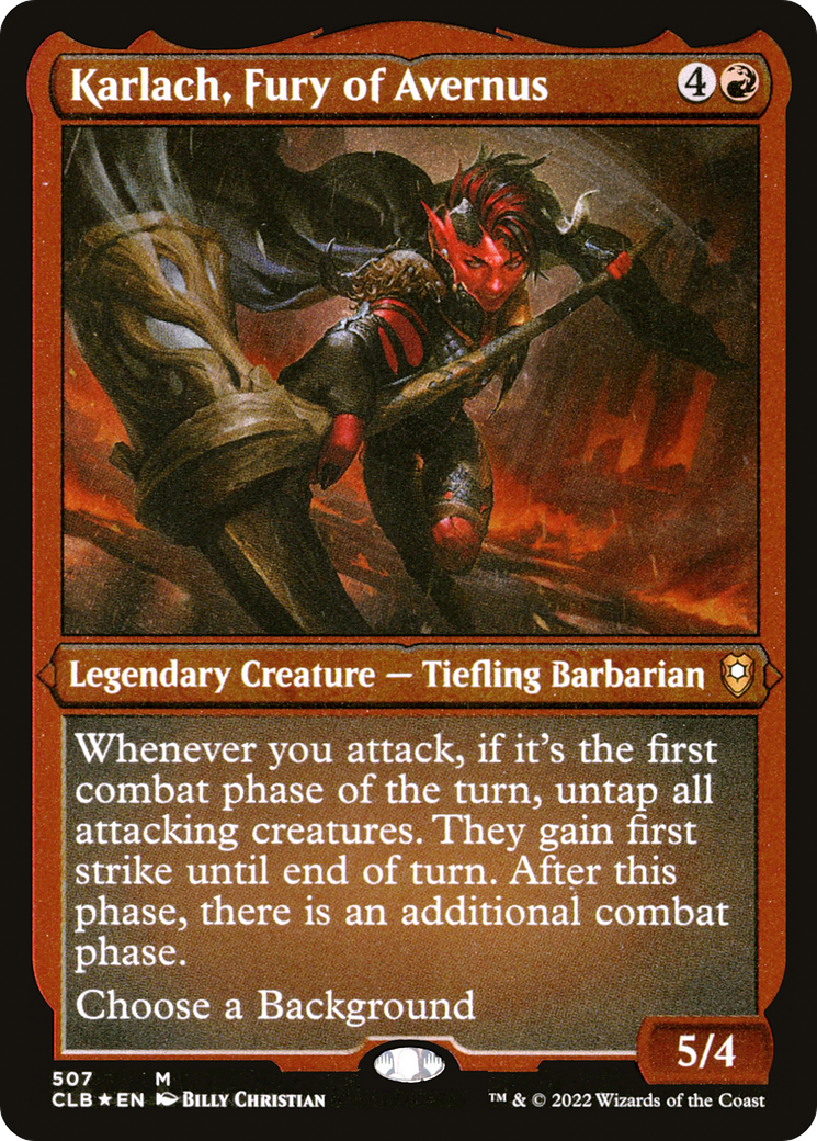 Karlach, Fury of Avernus (507) [Commander Legends: Battle for Baldur's Gate] etched - Deck Out Gaming
