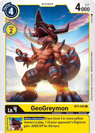 GeoGreymon (BT2-035) [Release Special Booster] - Deck Out Gaming