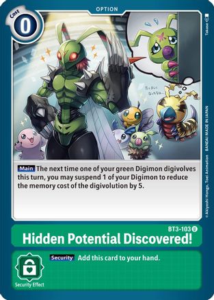 Hidden Potential Discovered! (BT3-103) [Release Special Booster] - Deck Out Gaming