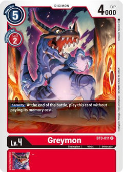 Greymon - BT3-011 (BT3-011) [Release Special Booster] - Deck Out Gaming