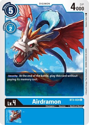 Airdramon (BT3-024) [Release Special Booster] - Deck Out Gaming