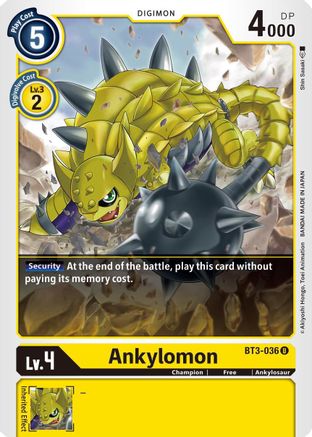 Ankylomon (BT3-036) [Release Special Booster] - Deck Out Gaming