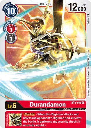 Durandamon (BT3-016) [Release Special Booster] - Deck Out Gaming