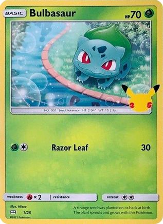 Bulbasaur - 1/25 (1) [McDonald's 25th Anniversary Promos] Holofoil - Deck Out Gaming