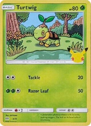 Turtwig - 4/25 (4) [McDonald's 25th Anniversary Promos] Holofoil - Deck Out Gaming