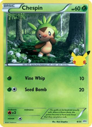 Chespin - 6/25 (6) [McDonald's 25th Anniversary Promos] Holofoil - Deck Out Gaming