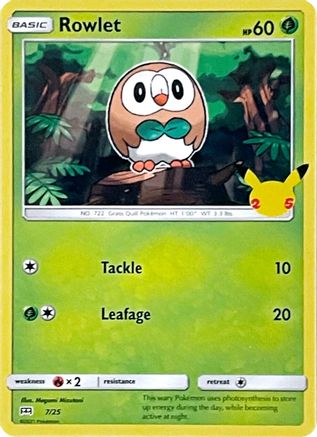 Rowlet - 7/25 (7) [McDonald's 25th Anniversary Promos] Holofoil - Deck Out Gaming