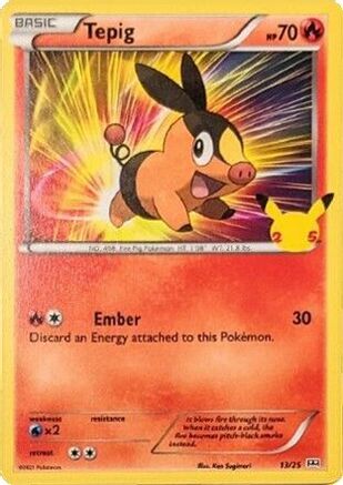 Tepig - 13/25 (13) [McDonald's 25th Anniversary Promos] Holofoil - Deck Out Gaming