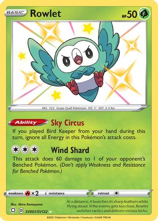 Rowlet (SV001) [Shining Fates: Shiny Vault] Holofoil - Deck Out Gaming