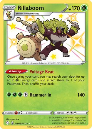 Rillaboom (SV006) [Shining Fates: Shiny Vault] Holofoil - Deck Out Gaming