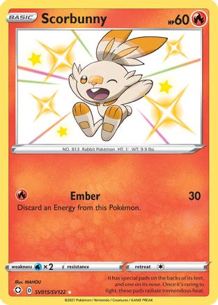 Scorbunny (SV015) [Shining Fates: Shiny Vault] Holofoil - Deck Out Gaming