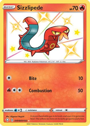 Sizzlipede (SV018) [Shining Fates: Shiny Vault] Holofoil - Deck Out Gaming