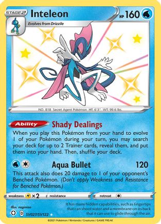 Inteleon (SV027) [Shining Fates: Shiny Vault] Holofoil - Deck Out Gaming