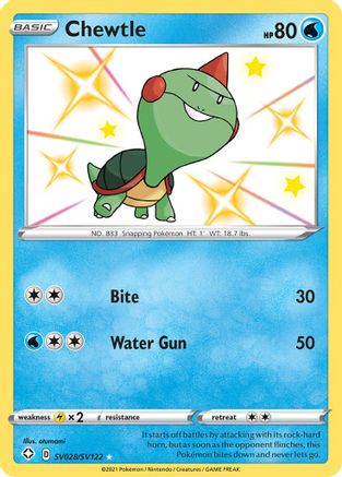 Chewtle (SV028) [Shining Fates: Shiny Vault] Holofoil - Deck Out Gaming