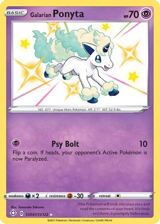 Galarian Ponyta (SV047) [Shining Fates: Shiny Vault] Holofoil - Deck Out Gaming