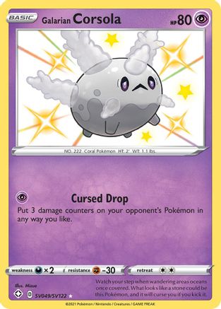 Galarian Corsola (SV049) [Shining Fates: Shiny Vault] Holofoil - Deck Out Gaming